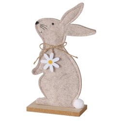 Kanin figur Hvid/Brun MDF, krydsfiner, polyester D:13 B:5,5 H:22cm
