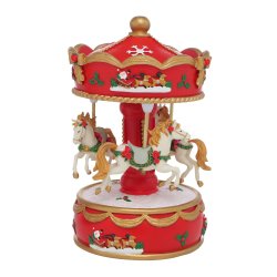 Jule Spilledse Polyresin LED H: 17 D: 10 cm Beige, Grn, Rd, Hvid Leveres Assorteret