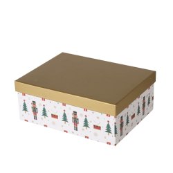 sker m/Nddeknkker motiv Guld/Hvid Papir/Pap - Flere Strrelser