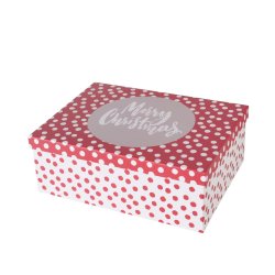 sker m/prikker Rd/Hvid Papir/Pap - Flere Strrelser