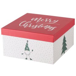 sker m/julemotiv Rd/Hvid Papir/Pap - Flere Strrelser