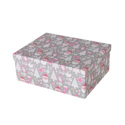 sker m/Ho Ho Ho Grn/Hvid Papir/Pap - Flere Strrelser