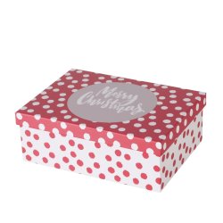 sker m/prikker Rd/Hvid Papir/Pap - Flere Strrelser