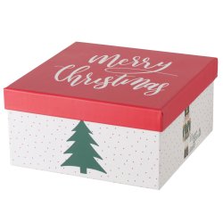 sker m/julemotiv Rd/Hvid Papir/Pap - Flere Strrelser