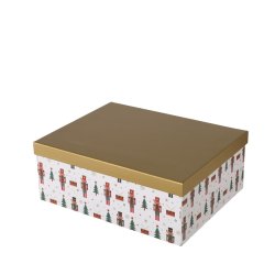 sker m/Nddeknkker motiv Guld/Hvid Papir/Pap - Flere Strrelser