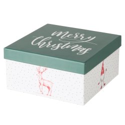 sker m/julemotiv Grn/Hvid Papir/Pap - Flere Strrelser