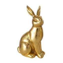 Kaninfigur i guld (leveres assorteret) Polyresin L:8 B:6 H:14 cm