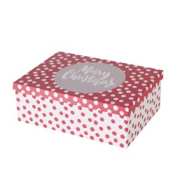 sker m/prikker Rd/Hvid Papir/Pap - Flere Strrelser