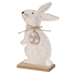Kanin figur Hvid/Brun MDF, krydsfiner, polyester D:13 B:5,5 H:22cm