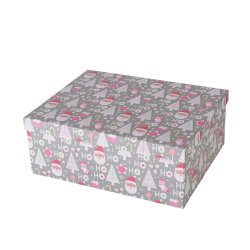 sker m/Ho Ho Ho Grn/Hvid Papir/Pap - Flere Strrelser