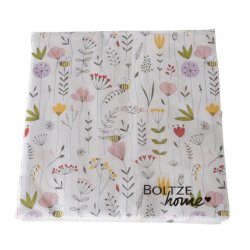 Servietter med blomster Sort, Lyser�d, Hvid 20 pcs.  (leveres assorteret) 16.5x16,5 cm