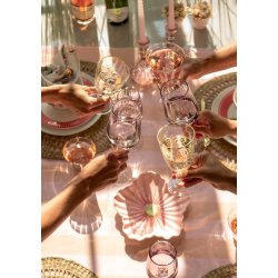 GreenGate hvidvinsglas m/guldkant