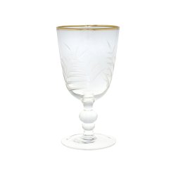 GreenGate hvidvinsglas m/guldkant