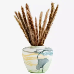 Madam Stoltz hndlavet glasvase UNIKA H: 18cm.