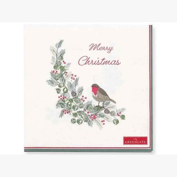 GreenGate papirservietter Leonora "Merry Christmas" 20stk. pr. pk. 