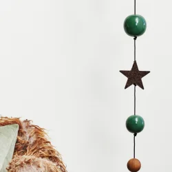 SNOREN - kork stjerne str. M 18x18cm. 