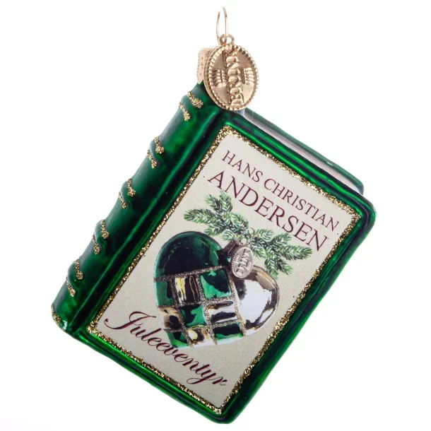 Brink Nordic - Juletrs Ophng Julekugle Bog m/Tekst "H.C. Andersen" 6 cm.