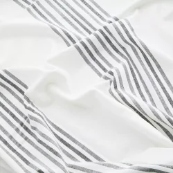 Madam Stoltz Hammam hndklde stribet off white/gr 100x180 cm. 