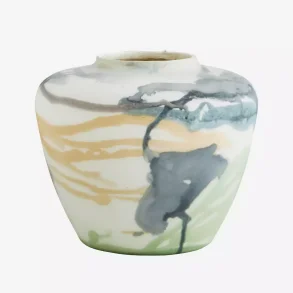 Madam Stoltz hndlavet glasvase UNIKA H: 18cm.