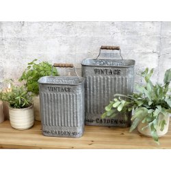 Chic Antique - opbevarings kasse til ophng i zink look