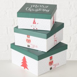 sker m/julemotiv Grn/Hvid Papir/Pap - Flere Strrelser