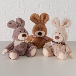 Kanin Krammedyr m/sljfe H: 24 cm. - Flere Farver