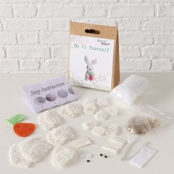 DIY Hobbys�t Kanin Hvid Sand, bomuld, polyester Stof, Snor11x5x15 cm