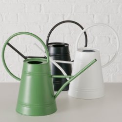 Vandkande i metal sort/gr�n/hvid L:38 B:16 H:29,5 cm V:2.200ml