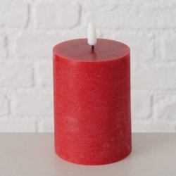 LED Batteri "Stearinlys" Rd H: 10 : 7,5 cm. 