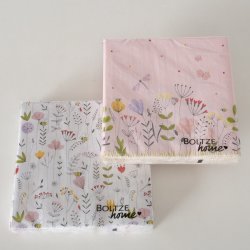 Servietter med blomster Sort, Lyser�d, Hvid 20 pcs.  (leveres assorteret) 16.5x16,5 cm