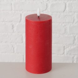 LED Batteri "Stearinlys" Rd H: 15 : 7,5 cm. 