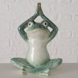 Fr�figur gr�n keramik, L:17 H:23 B:11 cm