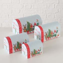 sker m/julemotiv Rd/Turkis Pap/Papir Flere Strrelser