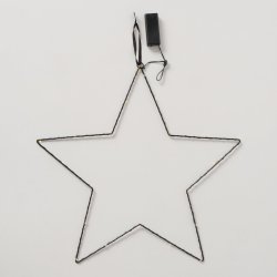 LED Batteri Stjerne B: 48 D: 1,8 cm Sort Metal 