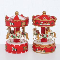 Jule Spilledse Polyresin LED H: 17 D: 10 cm Beige, Grn, Rd, Hvid Leveres Assorteret