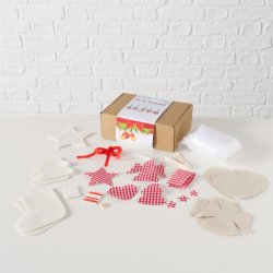 DIY Hobbyst Mathea Julepynt Stof, Snor, Snor / :5 stk., Garn Beige, Rd