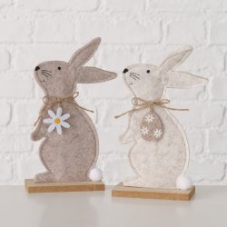 Kanin figur Hvid/Brun MDF, krydsfiner, polyester D:13 B:5,5 H:22cm