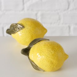 My Cozy House - Citron af keramik til dekoration Gul (leveres assorteret) 9x6x6 cm