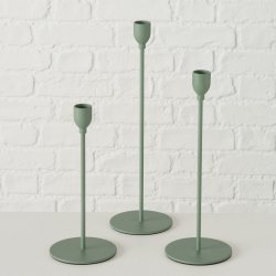Lysestage St m/3 stk. H: 23-33 cm D: 10 cm Metal/Jern Grn