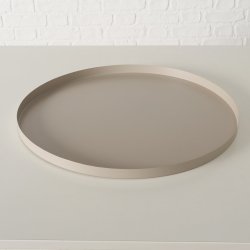 Rund Metal Bakke pulver lakeret Sand : 40 cm. 