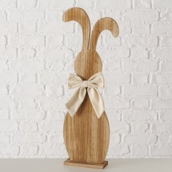 kanin tr�figur med sl�jfe brun Slash fyr, MDF, polyester D:22 B:6 H:61 cm