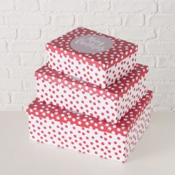 sker m/prikker Rd/Hvid Papir/Pap - Flere Strrelser