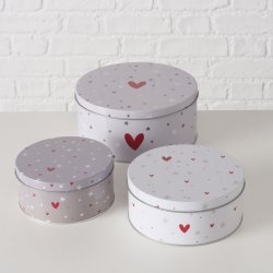 Kagedse m/Hjerter &amp; Stjerner Gr, Lysegr eller Hvid - Flere Strrelser