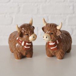 Salt &amp; Peber st Okser "Bente &amp; Bent" H: 9 L: 10 cm. Stentj