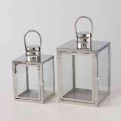 My Cozy House - Lanterne "S�lv/St�l" m/hank - Flere St�rrelser