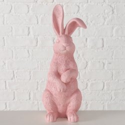 Kanin figur pink polyresin B:17,6 H:43 cm