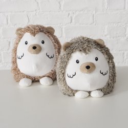 D�rstopper Pindsvin Brun/M�rkebrun Polyester, Sand 16x14x17 cm