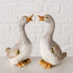 G�sefigur i keramik gr� (leveres assorteret) L:10,8 B:7,5 H:16,5