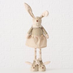 Kanin figur pige brun Jern, beton, polyester D:30 B:25 H:110 cm