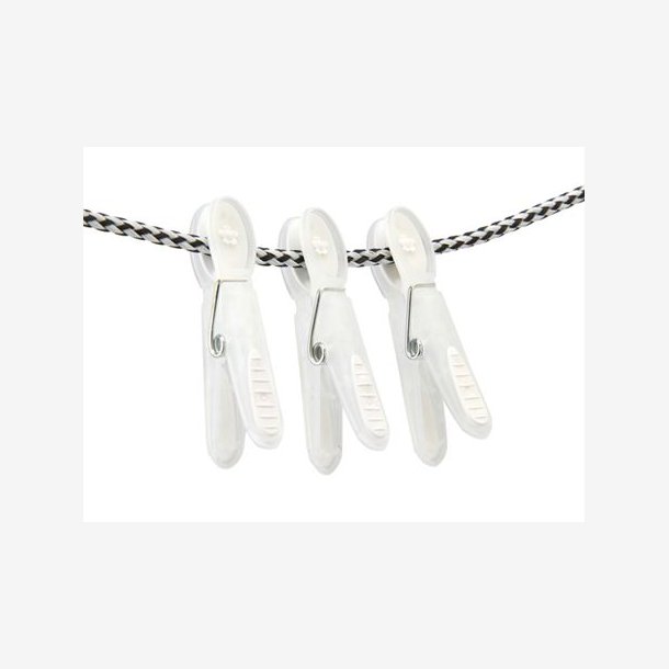 Notre Dame Tjklemme transp. Hvid m/Hvid blomst